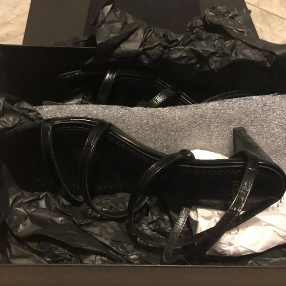 Maje Farrie Croc-Effect leather sandals Size 7 - Picture 11 of 15